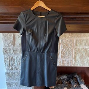 Halogen Black Leather Dress